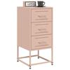 VidaXL Tables de chevet 2 pcs rose 36x39x78 cm acier, armoire, armoire latérale, meuble de chambre à coucher, table de 846581