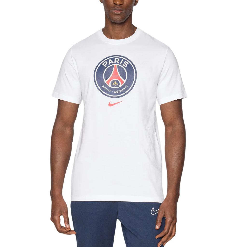 Nike Paris Saint-Germain Logo Print Crew Neck Short Sleeve Football Shirt Men tops HQ8328-100