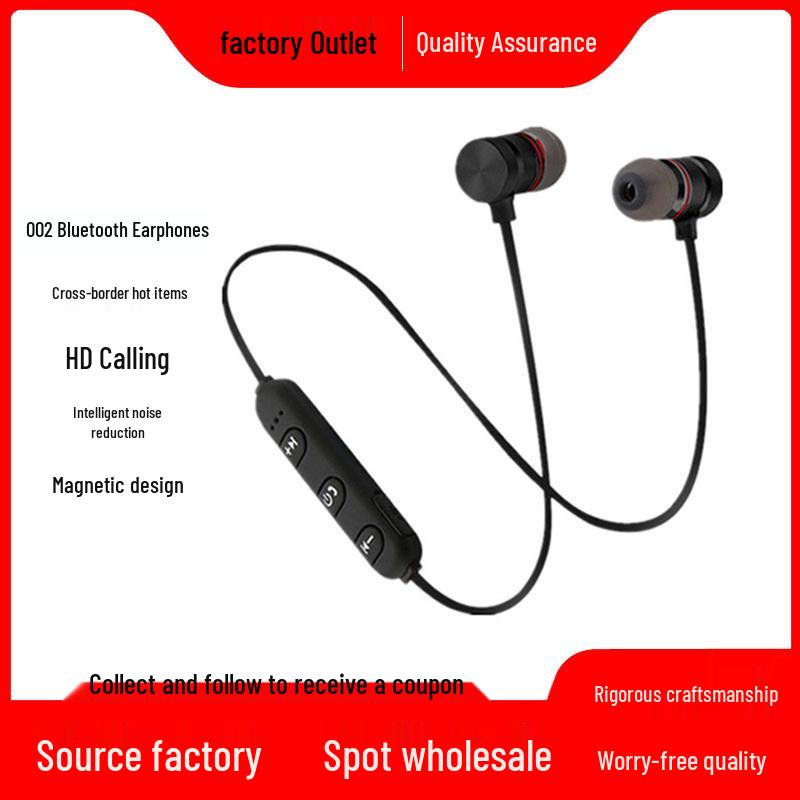 Magnetic Wireless Plastic Sports Neckband M6 Earphones (Gift Edition)
