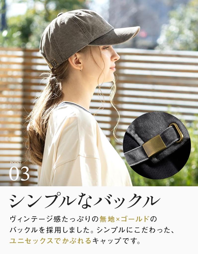 Large Deep Washed Classic Small Face Cool UV UV Size Vintage Style CAP Size [Loo&c] Hat, Size, Cap, Women's, Cap, 100% Cotton, Touch, Protection,