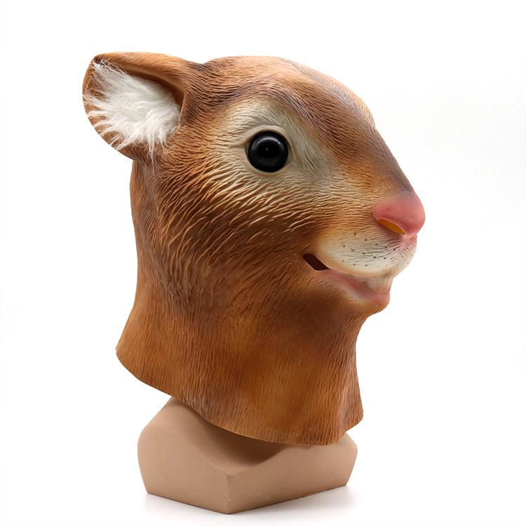 Halloween Latex Eichhörnchen Maske Tierkopfbedeckung für Festivals Cosplay Partyzubehör