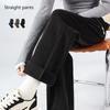 Fleece Sweatpants Women's Pants Solid Color Loose Autumn and Winter Plus Velvet Warm Sports Trousers Casual