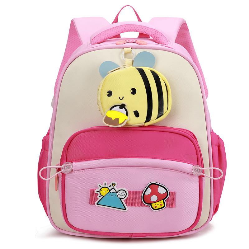 Bag School Kids With Cartoon Bee Design And Lightweight Nylon For Preschool