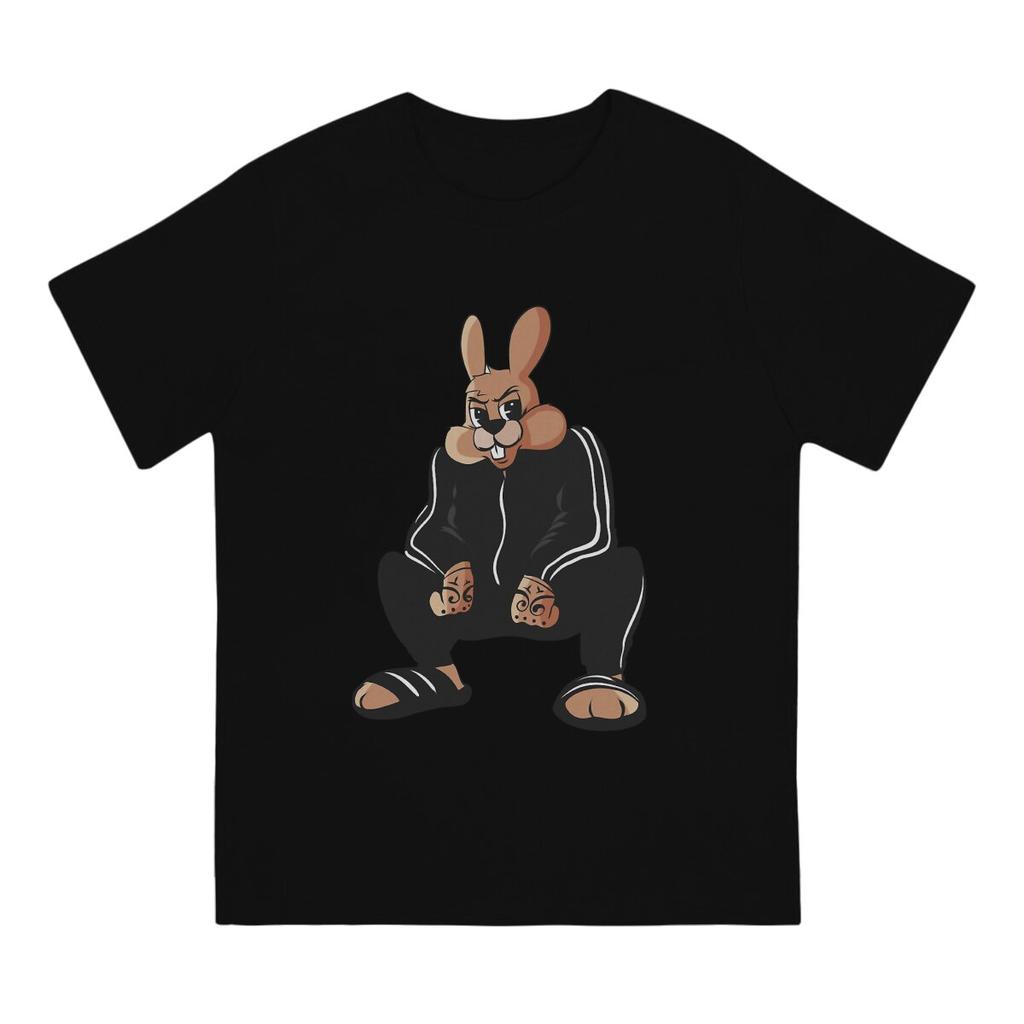 Rabbit Russian Cyka Blyat Mans TShirt Nu Pogodi Well Just You Wait Wolf Hare Cartoon Crewneck Tops Fabric T Shirt Humor