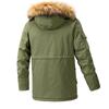 Bunda Parka Pánské Zimní vojenské outdoorové bundy Outwear Kabáty s kapucí Teplé bundy podšité kožešinou