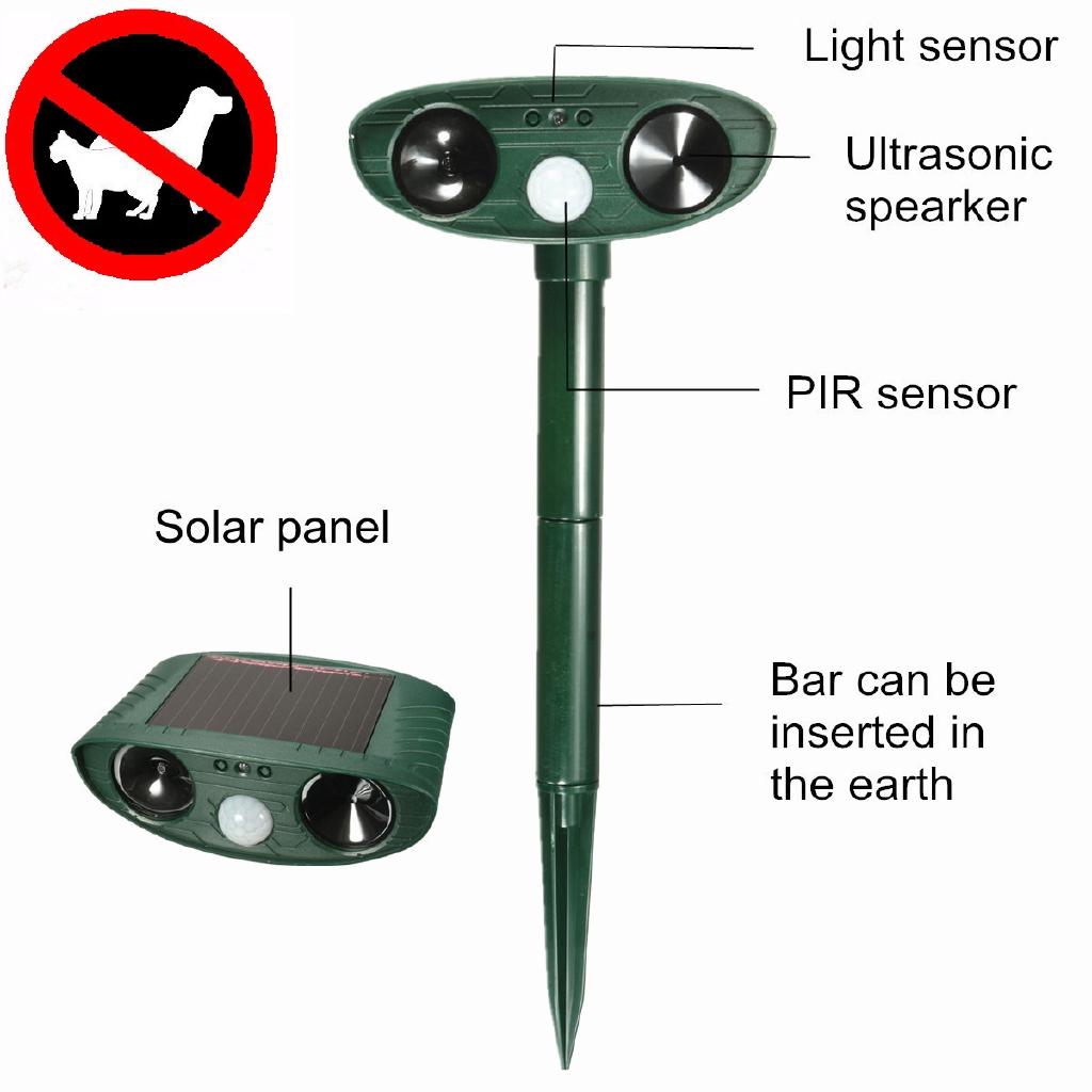 Venkovní solární ultrazvukový odpuzovač škůdců PIR Garden Fox Odpuzovač psů a koček