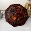 Devils Glass pattern umbrella, portable and foldable design, 8 ribs, a casual accessory for Halloween, Christmas, and birthday gifts.