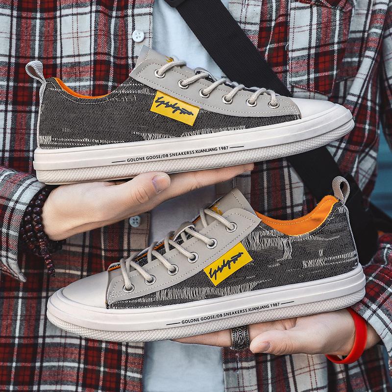 Модные весенние новые спортивные парусиновые туфли для мальчиков корейская повседневная — фото 3