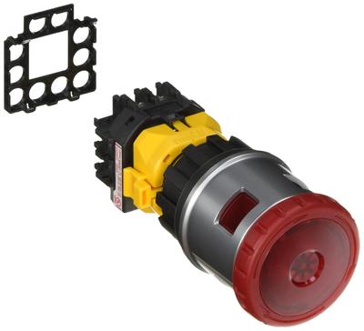 Bouton-poussoir d'arrêt d'urgence IDEC Série XN Bouton Large Illuminé 2b1a Type à Bornes à Vis Avec Couvercle de Protection Anti-Choc Type Compatible Cadenas