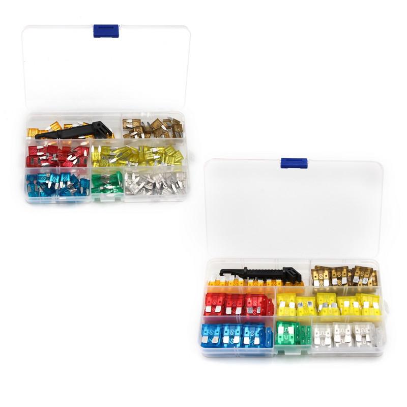242PCS Automotive Blade Fuse Assortment Box, Mini & Standard Medium Size Car Fuses 5A-30A Vehicle Replacement Fuse Kit