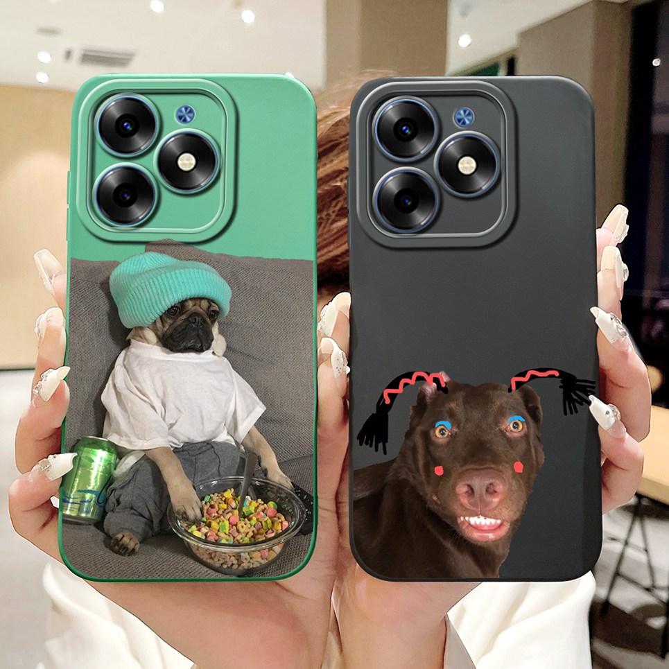 For Cover Tecno Spark Go 2024 Lovely Panda Funny Animals Meme Funda Etui For Tecno SparkGo 2024 Soft Liquid Silicone BG6 Cases