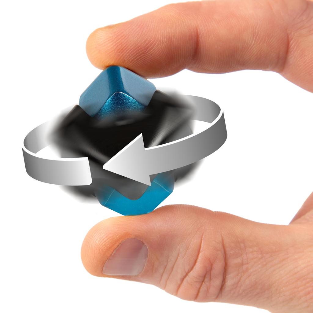 Ishikawa Toys Hand Spinner CUBE SPINNER Blue Black