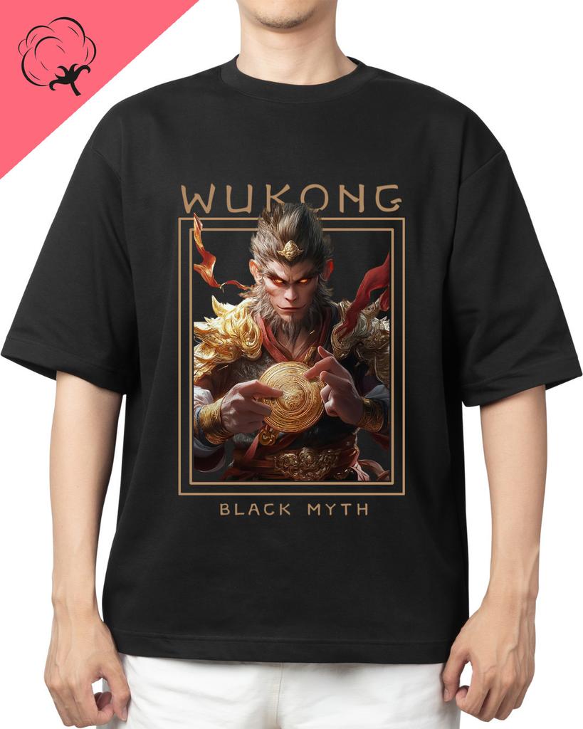 Black Myth Wukong T-Shirt Neue Ankunft Gamer Shirt Unisex Unisex Kurzarm Grafik T-Shirts Rundhals Baumwolle Streetwear Tee Tops