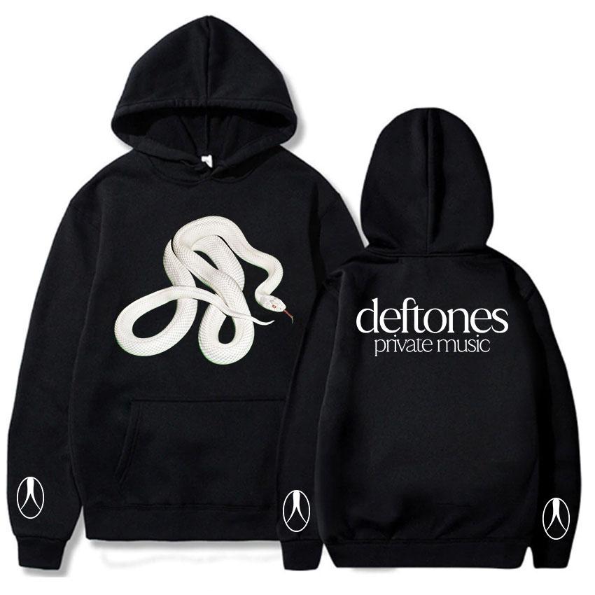 Private Music Snake Hoodie Band Deftones Graphic Sweatshirts Autumn Fleece Casual Male Pullovers Long Sleeve Unisex Streetwear