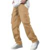 Men's Casual Cargo Pants Drawstring Multi-Pocket Tactical Trousers Outdoor Hiking Jogging Sports Pants
