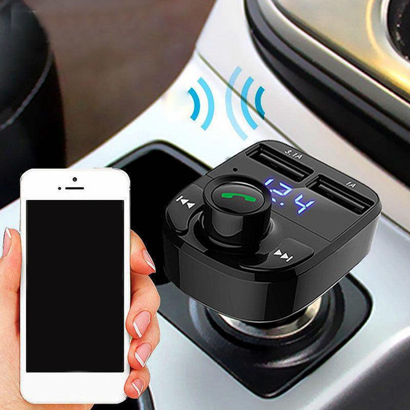 12/24V BT5.0 Car FM Transmitter Blue Tooth With Dual QC3.0 Charger MP3 Player Wireless Audio Adapter For Car Stereo System