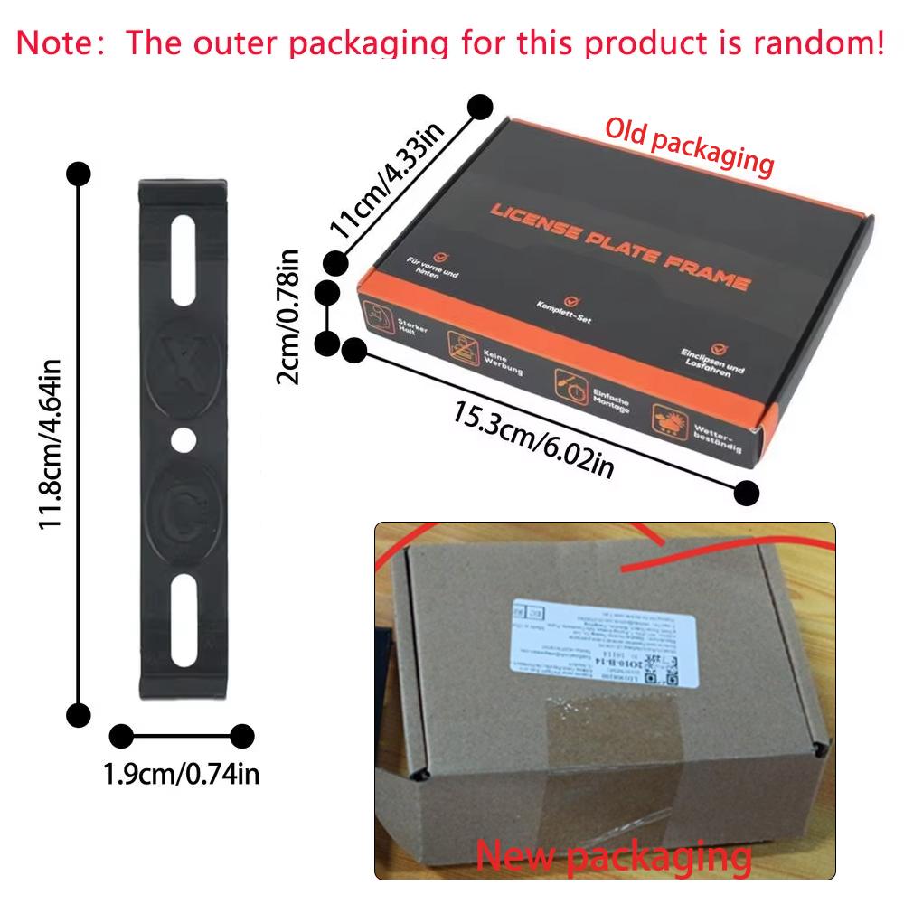 4PCS Auto Frameless License Plate Holder Weather-Proof Frameless License Plate Frame Car Tag Frame For Front And Rear Car Tags