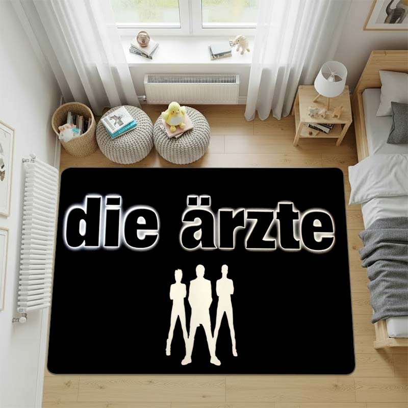 Die Ärzte Punk Band Carpet, Bedroom Rug, Doormat,Living Room Rug, Bedside Carpet, Computer Chair Mat, Birthday Christmas Gift.