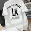 2026 Unisexs Unisexs 100 Cotton Summer Tshirt Los Angeles La 1987 Print Casual Streetwear Tee