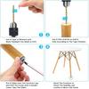 10Pcs Furniture Slider Pads Furniture Glides with Screws Sliding Block Table Chair Leg Mat Floor Protector for Carpet Hardwood