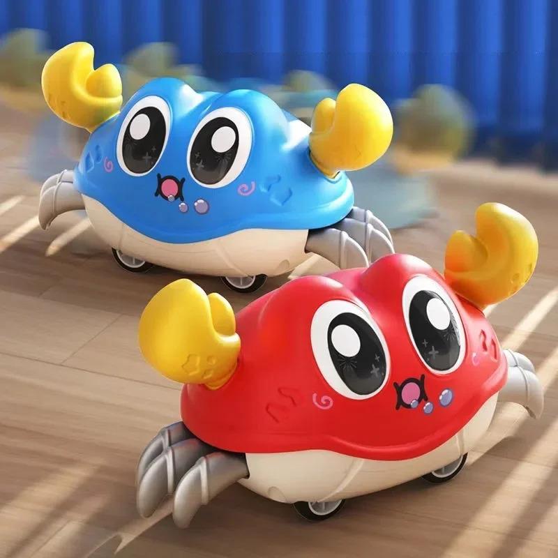 Interactive Sensory Toys for Babies Featuring a Crawling Crab, Perfect for Tummy Time And Promoting Infant Learning And Toddler Development,