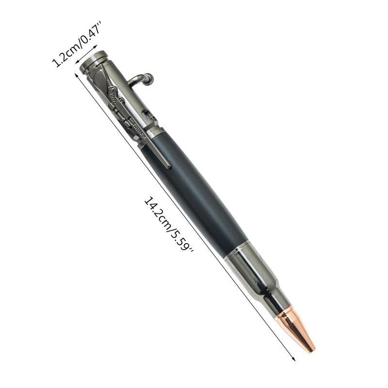 Luxury Bolt Action Ballpoint Pen Black Ink Metal for Edc Writing Journaling Notetaking Student Stationery Party Present