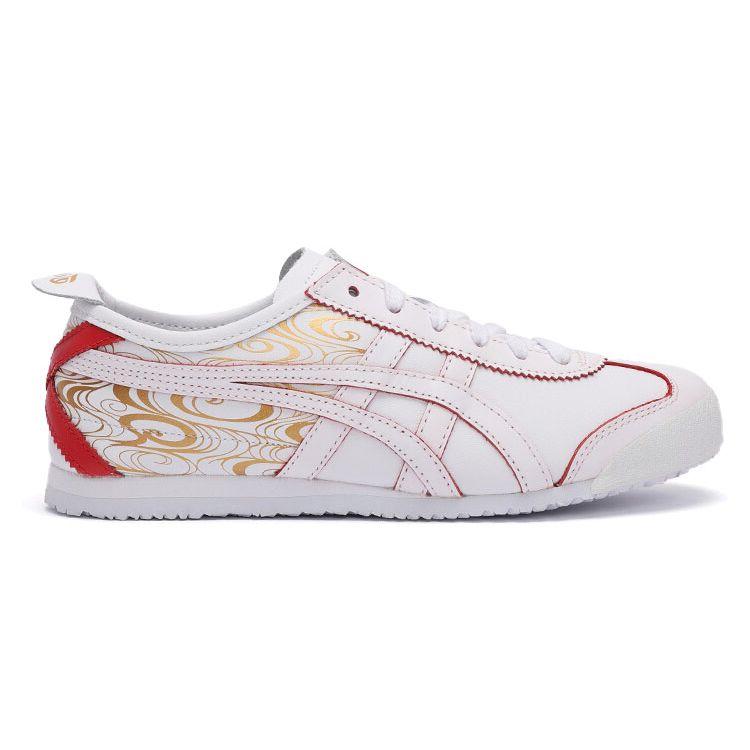 ONITSUKA TIGER Mexico 66 Klasické Barevné Blokování Nízké Lifestyle Tenisky Unisex Tenisky Červená Bílá 1183A870-100