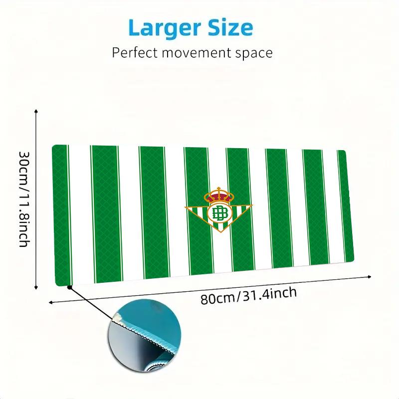 Real Betis Color Mouse Pad Large Gaming Table Cushion Non-slip Laptop Tablet Big Mousepad XXL Mat Mini PC Playmat With Lock edge