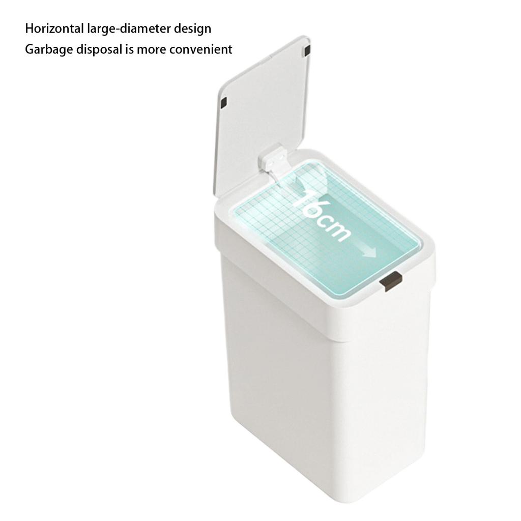 Ingelligent No Touch Trash Bin Waterproof Odor Control Automatic Garbage Can for Small Space Bathroom Living Room Office