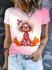Lustige Damen verspielte Tierprint T-Shirts Sommer Kurzarm Rundhals Oberteile Lässige Mode T-Shirt High-End Damenbekleidung