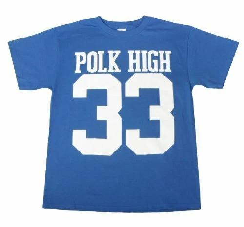 Adult Blue TV Show Married with Children Polk High 33 Football 100% Cotton T-shirt Mens Tees Top Tee S