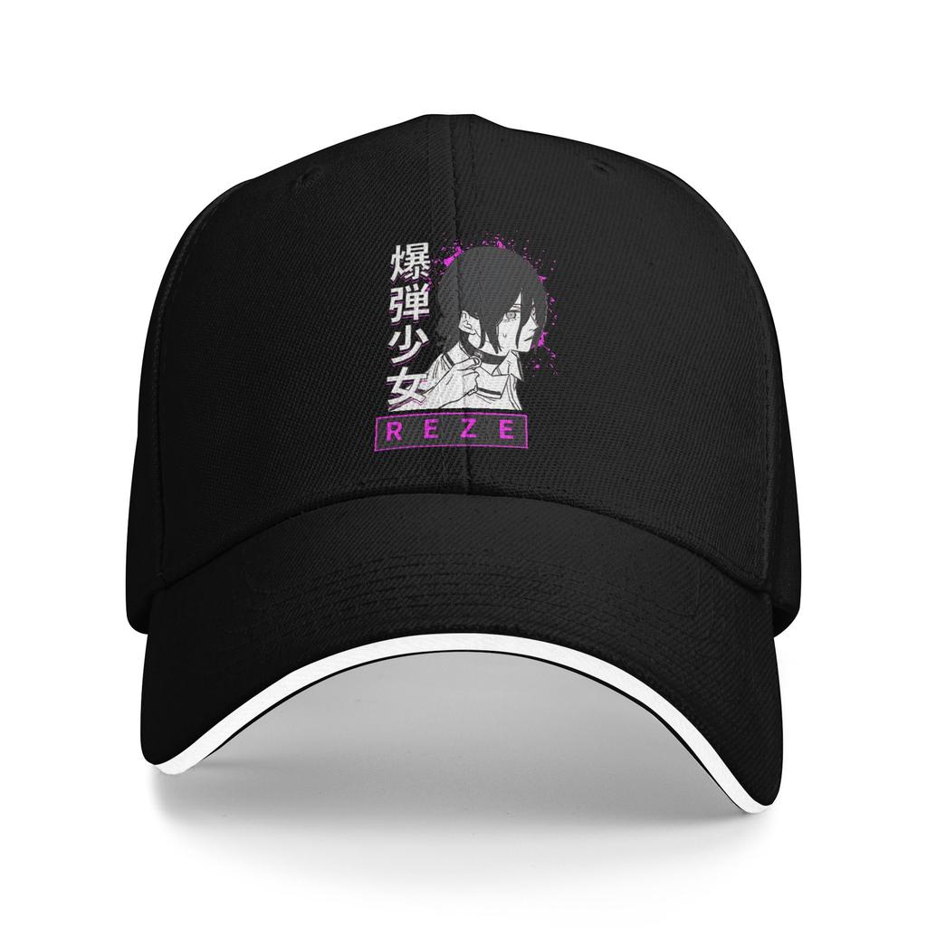Chainsaw Man Reze Baseball Cap Casual Girl Anime Sandwich Caps Men Women Adjustable Sun Cap Outdoor
