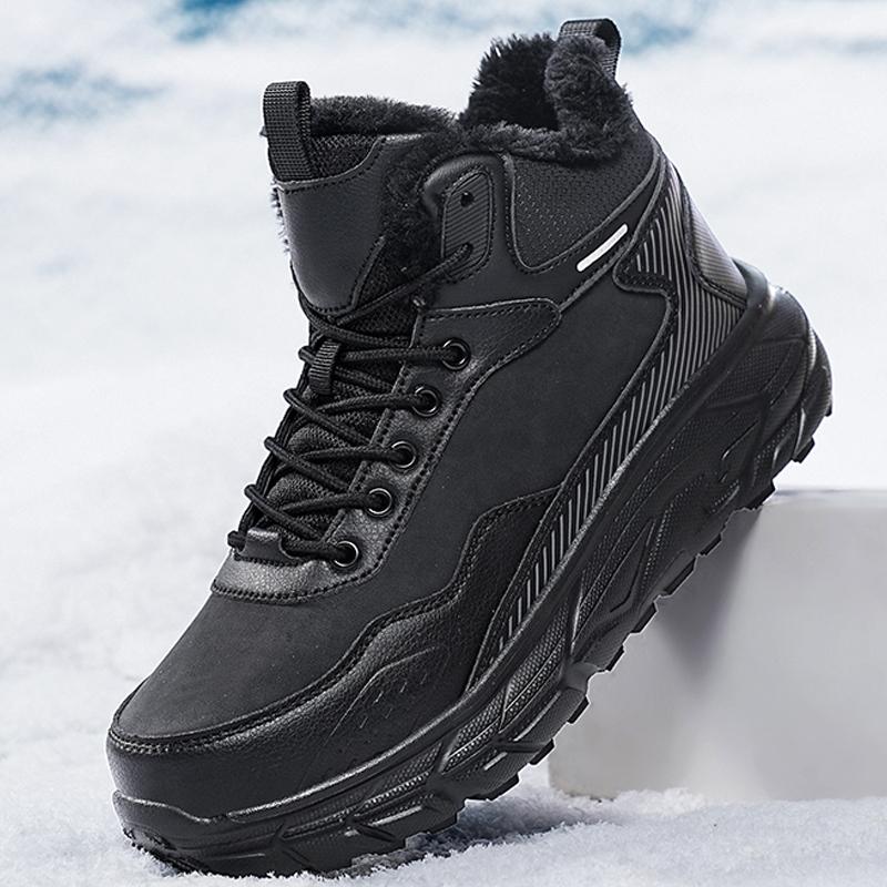 

Зимние мужские сноубутсы Для мужчин Зимние теплые с мехом Плюс Ретро ботинки Износостойкие Повседневные Удобные Винтажные ботинки Мужские 39