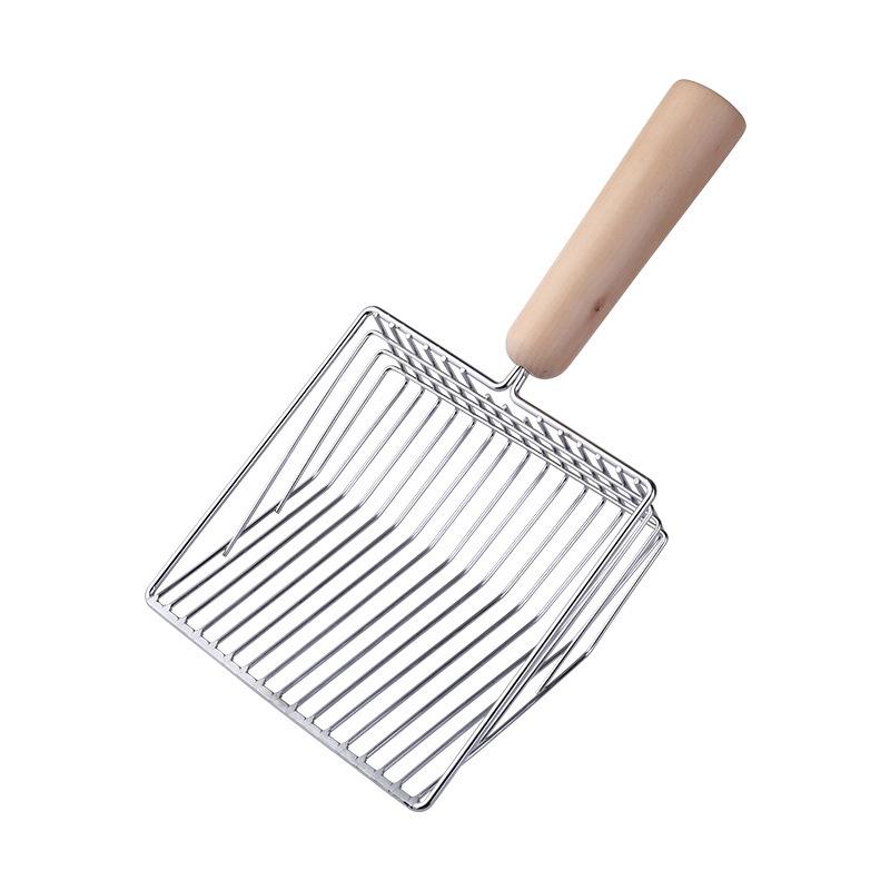 LeChong Candy-Colored Metal Cat Litter Scoop Set with Wooden Handle - Large, Durable Pet Tool
