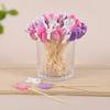 100pcs Easter Disposable Bamboo Skewers Rabbit Eggs Food Picks Fruit Fork Cupcake Buffet Stick Easter Party Decoration Birthday