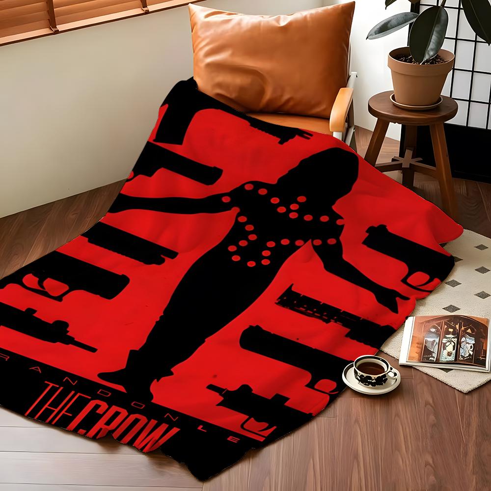 Movie T-The C-Crow Throw Flannel Cozy Print Blanket, Portable, Durable Machine Washable Cute Cool