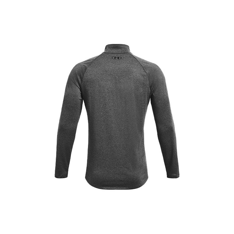 Under Armour Tech Logo Half-Zip Long Sleeve Sports Tee Men Tops Grey 1328495-090