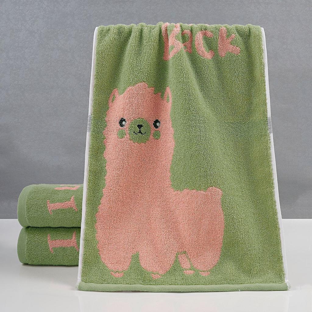 Color yarn pure cotton towel cartoon face wash absorbent towel cotton household wedding