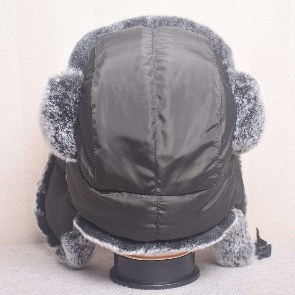 Hot Sale Fashion Women Real Fur Cap Winter Bomber Hat For Lady Real Rabbit Fur Russian Hat Ushanka Thick Warm Cap With Ear Flaps