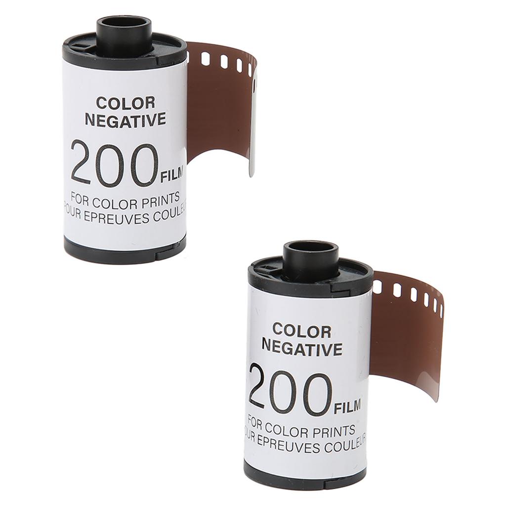 2 Roll 35mm Camera Color Film ISO 200 8 Sheets Each High Saturation HD Camera Color Negative Film