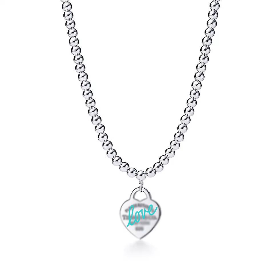 Heart-Shaped Enamel Cross Chain Necklace with Peach Heart Beads for Women - Fashionable Classic Style