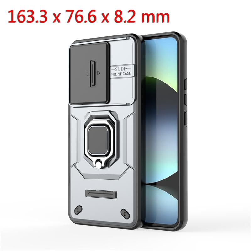 Shockproof Case For Redmi Note 14 4G Case Redmi Note 14 4G Ring Holder Magnetic Back Cover For Redmi Note 14 4G Push Window Case