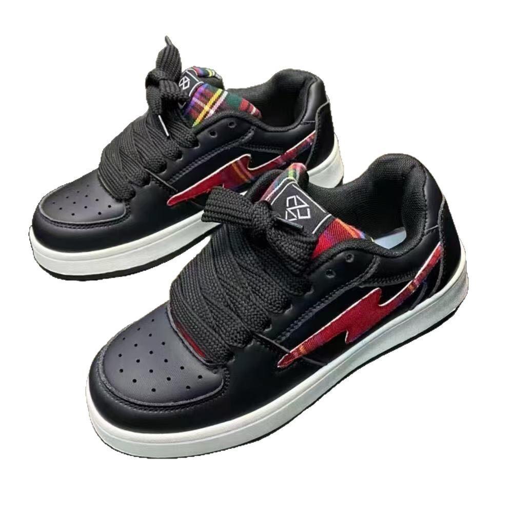 Thick-soled New School Season Height Increase Versatile Single Shoes 2025 Spring New Buzz Lightyear Couple Lightning Bread Sports Board Shoes