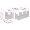 VidaXL 9-Piece Garden Dining Set with Cushions, Table and Chairs with Adjustable Backrest, Outdoor Furniture, 3213419