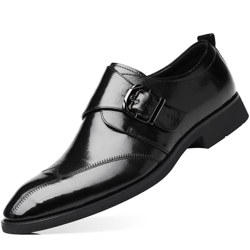 British Luxury Casual Men Business Leather Shoes Outdoor Fashion Brand Antiskid Formal Loafers Italian Male Wedding Flats Shoes