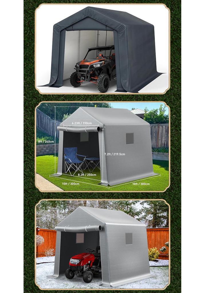 Weatherproof Outdoor Motorcycle & Equipment Storage Shed