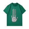 Men's 100% Cotton Crew Neck Short Sleeve T-Shirt, Funny 3D Hand Palm Print Casual Summer Tee, Soft Breathable Lightweight Daily Wear Streetwear Tops F