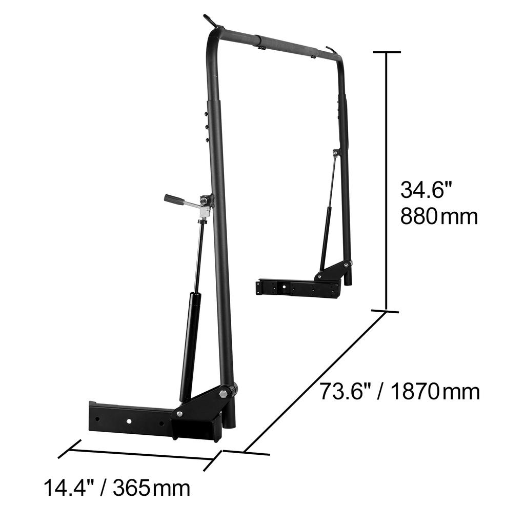 SucceBuy Hot Tub Cover Lift Spa Cover Lift, Hydraulic Height 33.1" - 41.3" Width 53.1" - 92.5" Adjustable Installed Underneath