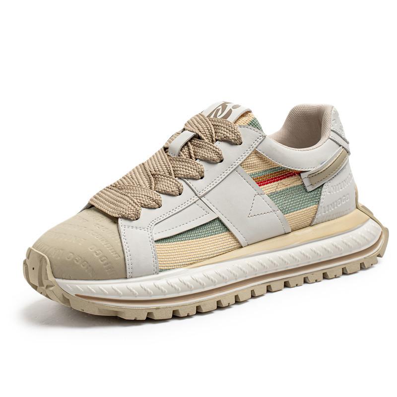 

Men s shoes spring and summer new thick-soled cloth surface breathable heightening dad shoes men s low-top sports and leisure shoes trendy shoes 39