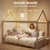 Single Bed Frame, House Scandinavian Wooden Bed Frame for 90W x 190Dcm Mattress, Pine Wood Bed Base, Natural Wood Finish